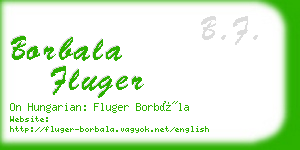 borbala fluger business card